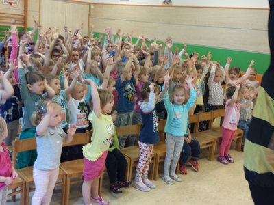 Divadelní představení v MŠ "Jak čmeláčci léčili kytičku"