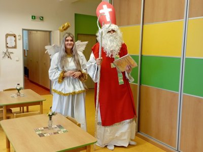 Svatý Mikuláš, anděl a čertík u Kuřátek